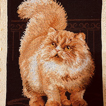 Вышитая картина «Персидский кот»