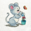 Вышивка «Мышка» (первый отшив авторской схемы) - Отшив