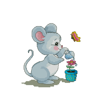 Схема для вышивания «Мышка»